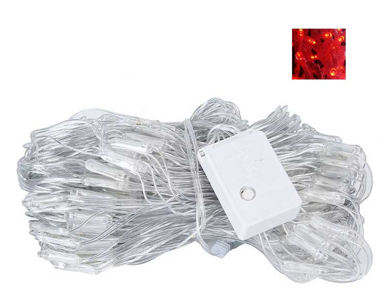 Instalație perdea 3x2M LED-uri roșii – Șir luminos decorativ pentru interior și exterior