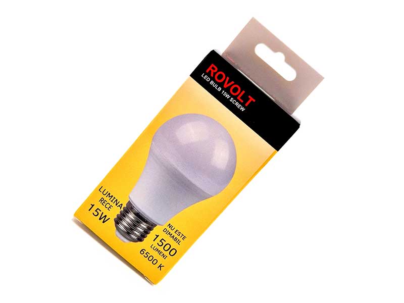 Bec LED Rovolt 15W, E27, Alb Rece 6400K, 1500lm
