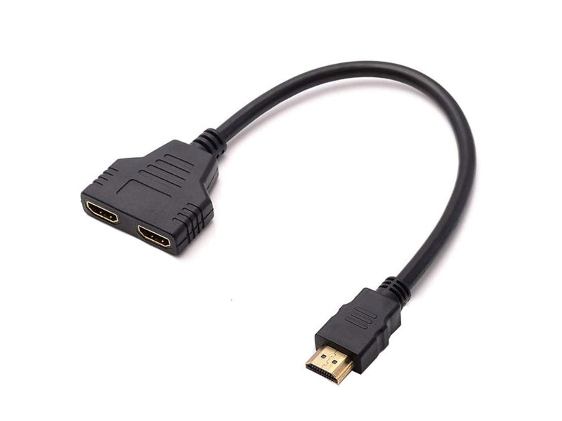 Adaptor HDMI Tată – 2x HDMI Mamă – Splitter pentru Distribuirea Semnalului Video