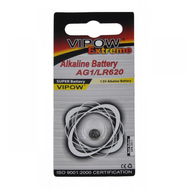 Baterie AG1 Vipow Extreme – Alcalină 1.5V pentru ceasuri, jucării și electronice miniaturizate