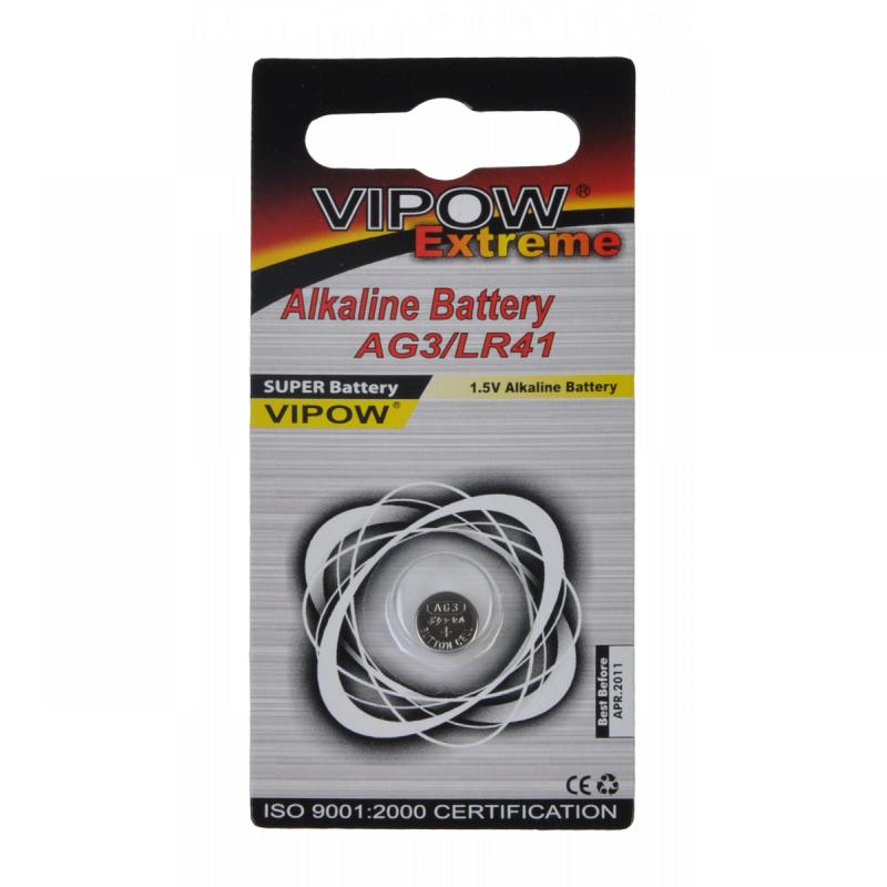 Baterie AG3 Vipow Extreme – Alcalină 1.5V pentru ceasuri, jucării și electronice miniaturizate