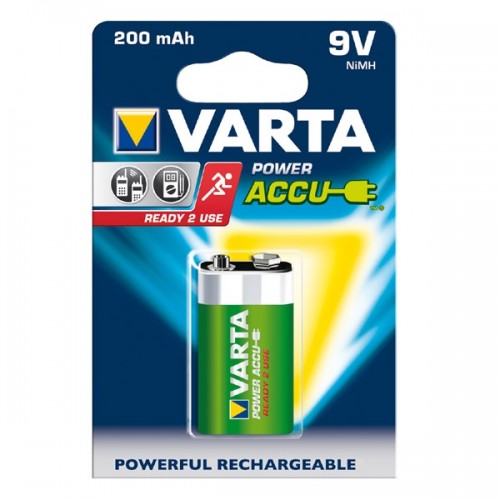 Acumulator 9V Varta Ready2Use – NiMH 200mAh, R22, reîncărcabil