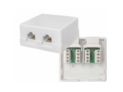 Priză UTP dublă Cat5 – 2 porturi RJ45 pentru montaj pe perete
