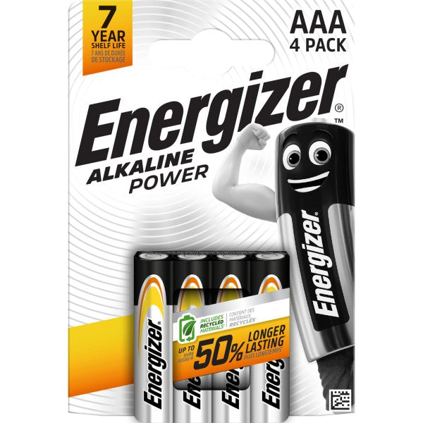 Set 4 baterii alcaline R3 Energizer – AAA 1.5V, fiabilitate și durată extinsă