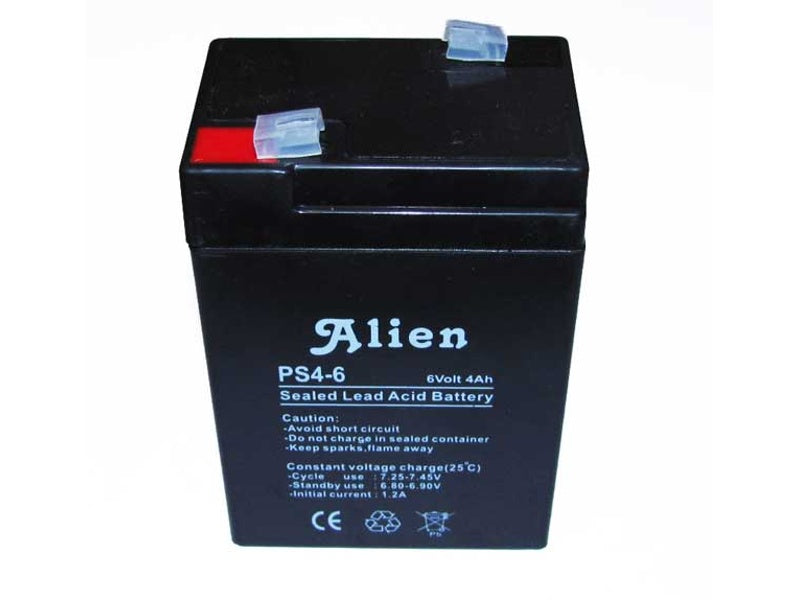 Acumulator plumb-acid 6V – 4Ah – Alien – baterie sigilată SLA VRLA pentru jucării, lanterne și echipamente 6V