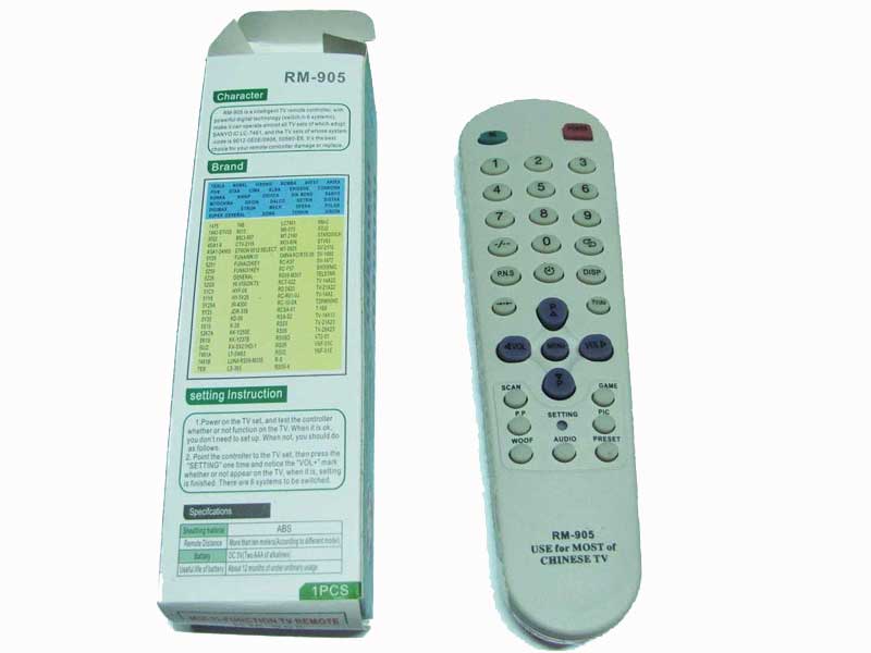 Telecomandă universală RM-905 – Compatibilă cu televizoare chinezești, modele multiple