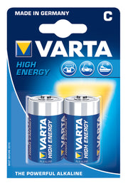 Set 2 baterii Varta High Energy Longlife Power R14 – C 1.5V, putere pentru consum ridicat