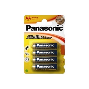 Set 4 baterii Panasonic Alkaline Power R6 – AA 1.5V, performanță durabilă