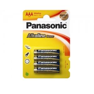 Set 4 baterii Panasonic Alkaline Power R3 – AAA 1.5V, fiabilitate premium