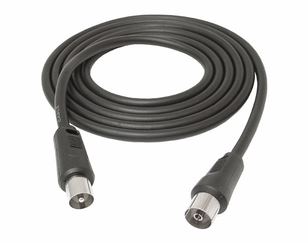 Cablu RF 1.5m negru – Cablu antenă TV, semnal coaxial