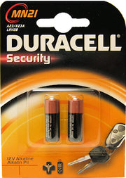 Set 2 baterii Duracell MN21 / A23 – 12V, alcaline, pentru telecomenzi și senzori