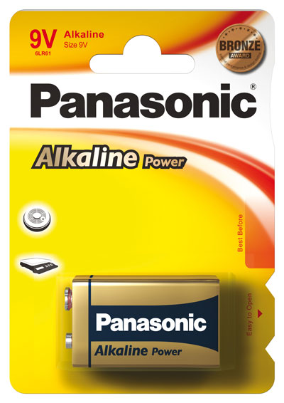 Baterie 9V Panasonic Alkaline Power – Energie stabilă, durată extinsă