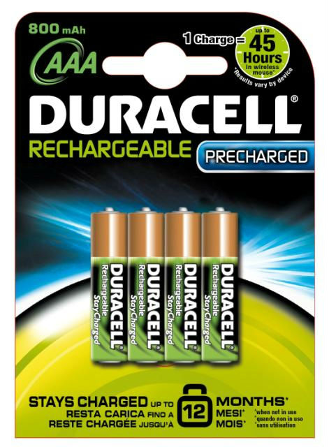 Set 4 acumulatori Duracell StayCharged R3 AAA 900mAh NiMH