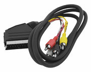 Cablu SCART la 4RCA 1.5m – Audio/Video IN & OUT, conectică universală