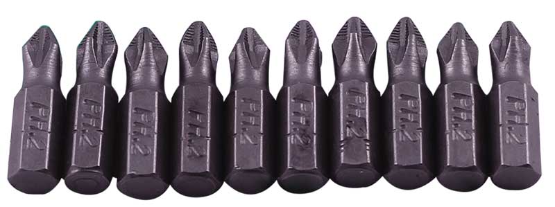 Set capete bit PH2, 10 bucăți, oțel durabil pentru șurubelnițe și mașini de înșurubat