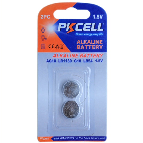 Baterii AG9 PKCELL – Set 2 bucăți, alcaline 1.5V pentru ceasuri și electronice miniaturizate