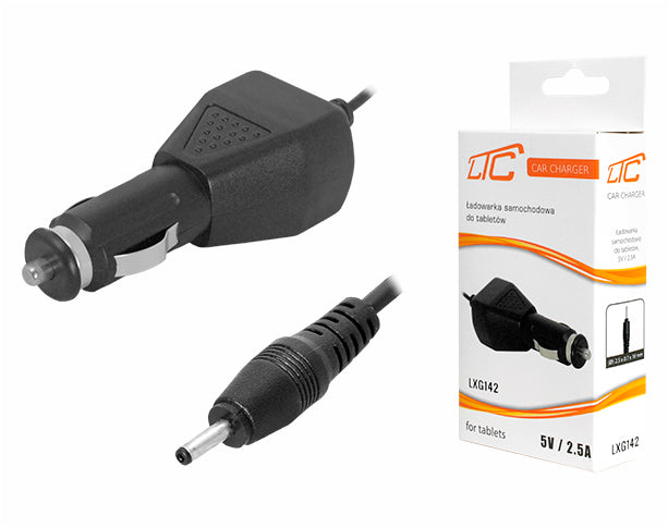 Alimentator Auto 5V 2.5A pentru Tabletă – 12/24V, Mufă 2.5 × 0.7 mm