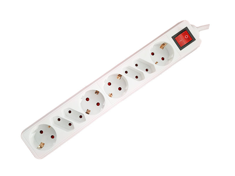 Prelungitor 4 Schuko + 4 Euro 10m cu Întrerupător Alien – Extensie Lungă pentru Conectare Multipă