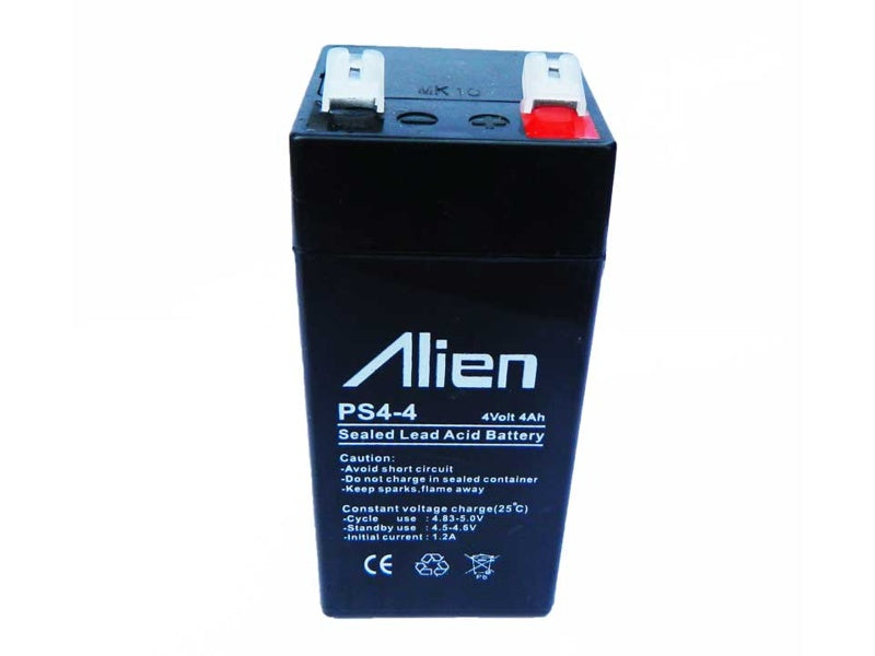 Acumulator plumb-acid 4V – 4Ah – Alien – baterie sigilată SLA VRLA pentru jucării, lanterne și echipamente 4V