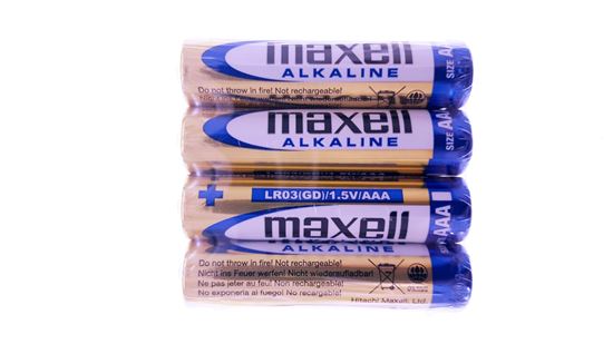 Set 4 baterii alcaline R3 Maxell – AAA 1.5V, soluție eficientă pentru uz zilnic