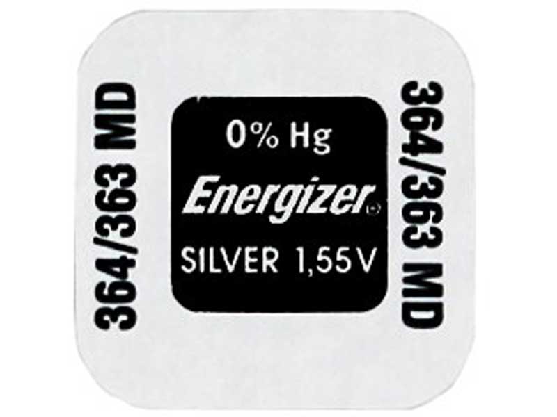 Baterie Energizer V364 (AG1) – 1.55V, oxid de argint, pentru ceasuri și dispozitive de precizie