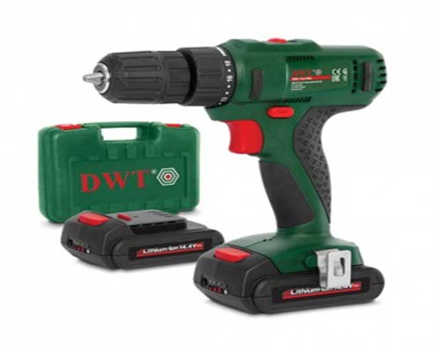 Bormașină cu acumulator 12V 1.5Ah DWT ABS-12BLI-2BMC – 2 acumulatori, 17 Nm, valiză transport