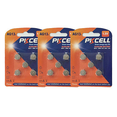 Baterii AG13 PKCELL – Set 5 bucăți, alcaline 1.5V pentru jucării, ceasuri și electronice mici