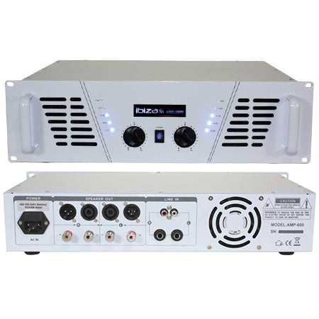 Stație Audio MOSFET 2×800W Ibiza cu Ventilare, Protecții și Rack 19"