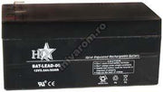 Acumulator plumb-acid 12V – 3.2Ah – VRLA AGM sigilat – BAT-LEAD-06 pentru UPS, alarme și echipamente electronice