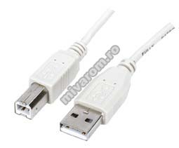 Cablu imprimantă USB 2.0 A–B 3m – Conectare extinsă pentru imprimante și periferice