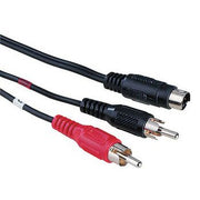 Cablu 2RCA la SVHS 1.5m – Conectare audio-video RCA către S-Video