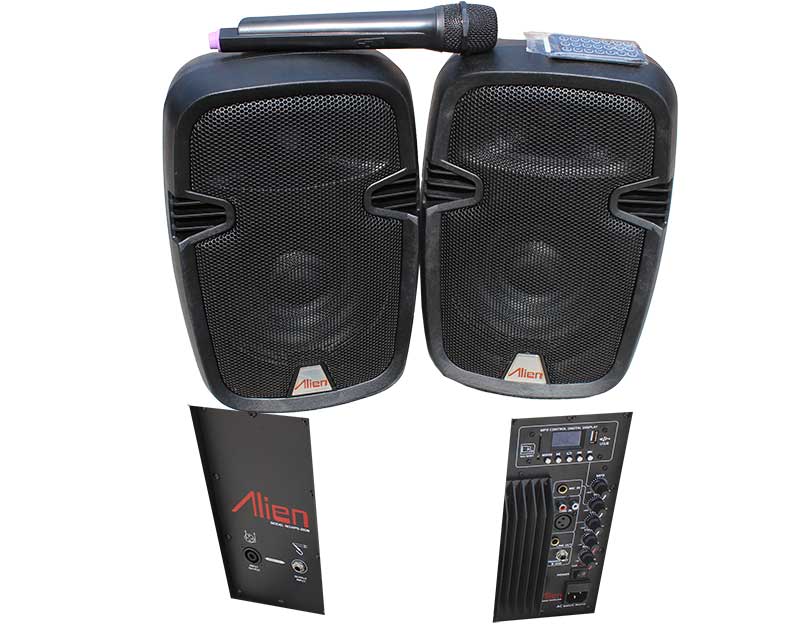 Set 2 Boxe ABS 8 inch 2108 USB/SD/FM/BT Alien – Sistem Audio Versatil cu Bluetooth și Multimedia Integrate