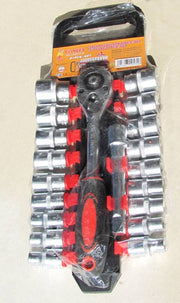 Trusă tubulară 21 piese, oțel crom-vanadiu, profesională pentru mecanică și service