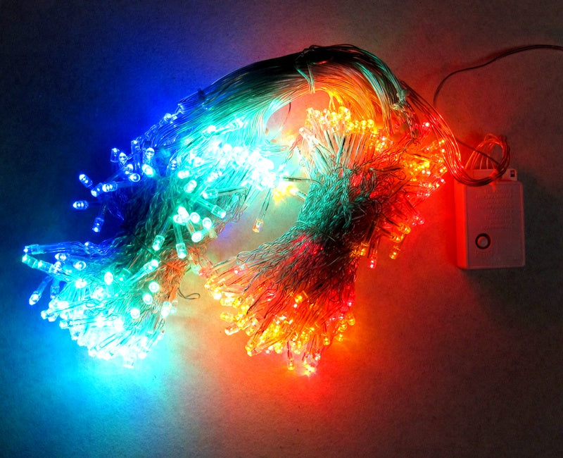 Instalație 96 LED-uri tip ploaie 3M – Șir luminos multicolor pentru decor interior și exterior