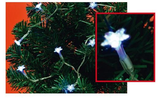 Instalație LED 12m pentru exterior – Șir luminos cu LED-uri albastre și cablu transparent