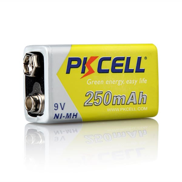 Acumulator 9V NiMH – PKCELL 250mAh – reîncărcabil pentru microfoane, detectoare, telecomenzi și echipamente portabile