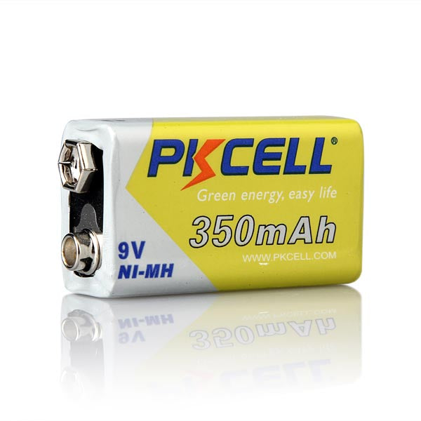 Acumulator 9V NiMH – PKCELL 350mAh – reîncărcabil pentru echipamente profesionale și electronice