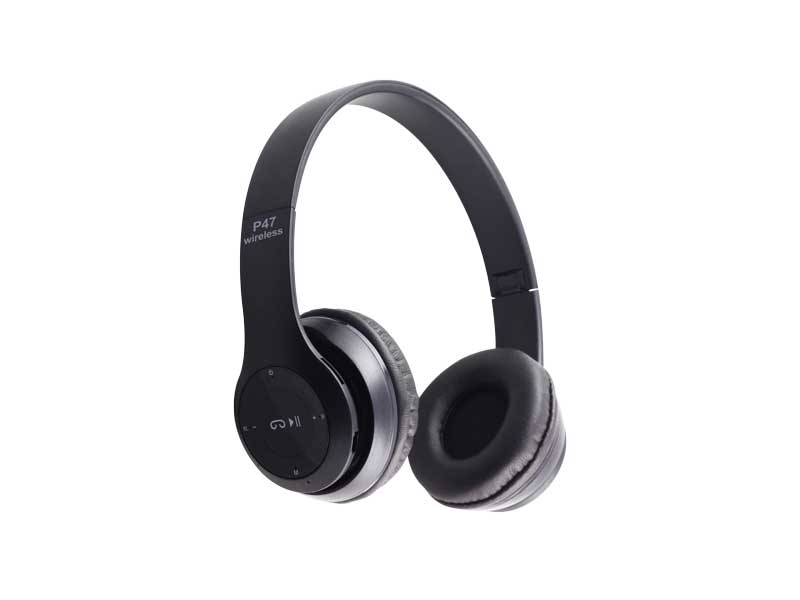 Căști Bluetooth P47 Alien Negre, Radio FM, MP3, TF, Microfon