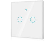 Comutator WiFi tactil alb – control smart fără nul, sticlă securizată, Tuya / Smart Life