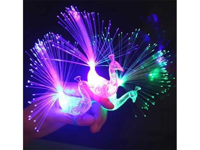 Inel LED fibră optică Paun – Decor luminos flexibil pentru proiecte creative