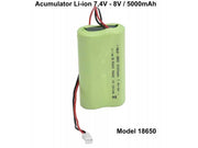 Grup acumulatori Li-Ion 7.4–8V 5000mAh – 2x18650 pentru dispozitive portabile