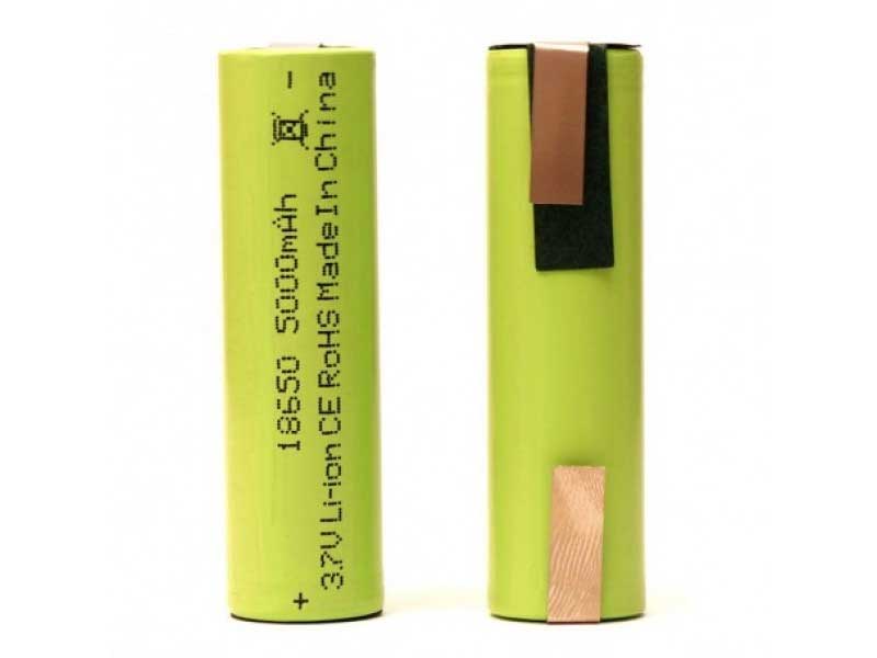 Acumulator Li-Ion 18650 cu lamele 3.7V 5000mAh