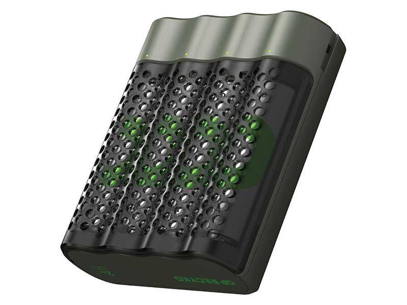 Încărcător rapid USB + set 4 acumulatori R6 AA 2600mAh ReCyKo