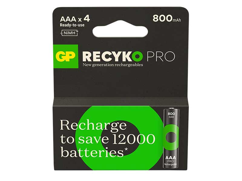 Set 4 acumulatori GP R3 AAA 800mAh NiMH