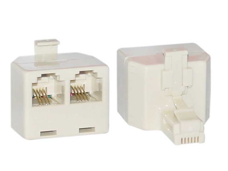 Adaptor telefon tată – 2× mamă – divizor linie telefonică