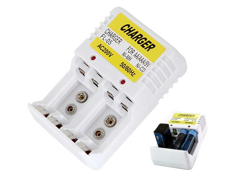 Încărcător acumulatori R3, R6 și 9V, universal 100–240V, pentru AA/AAA/9V