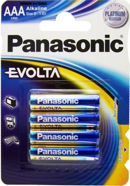 Set 4 baterii Panasonic Evolta Alkaline LR3 (AAA) – fiabilitate maximizează performanța