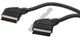 Cablu SCART la SCART 10m – Conexiune audio-video lungă pentru TV, DVD, VCR