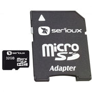 Card MicroSDHC 32GB Serioux cu adaptor SD, viteză stabilă și compatibilitate universală