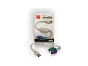 Cablu adaptor USB la 2 PS/2 Intex – Conectare mouse și tastatură PS/2 la USB
